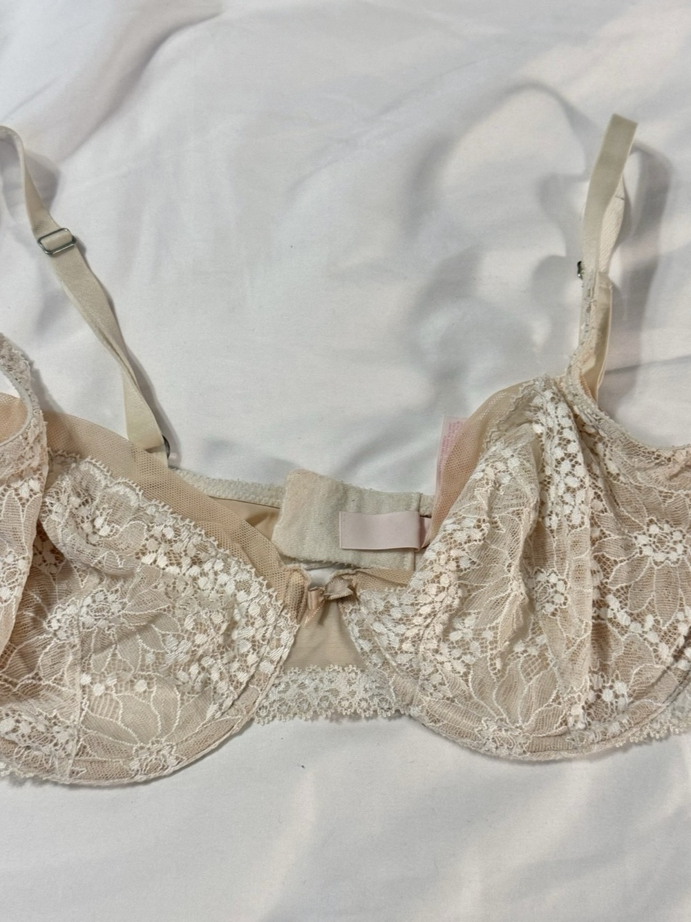 Victoria's Secret Demi-Bustie Non-Double Lace Demi-Bustie Bra 34DD